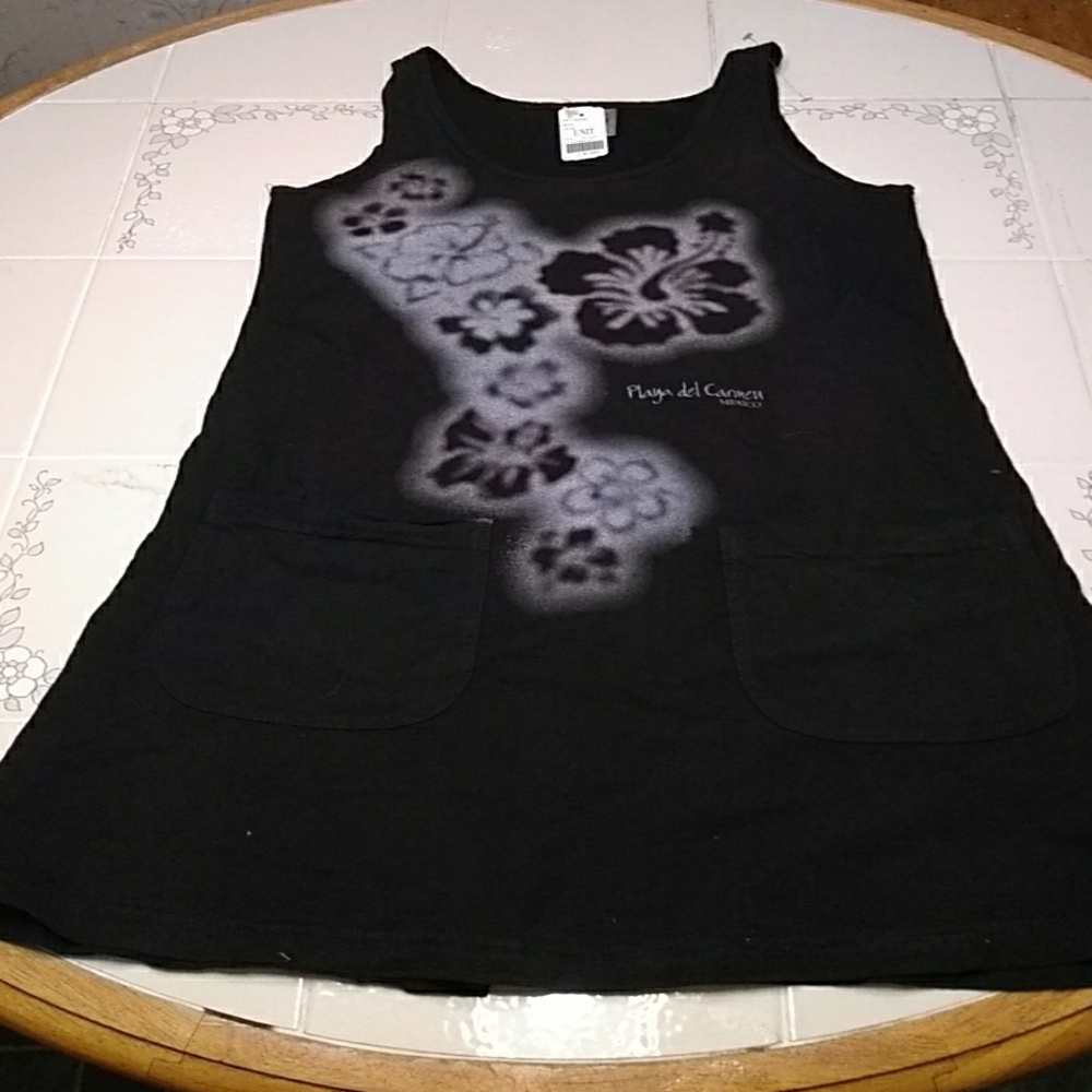 Black bathing suit cover up New labeled  131